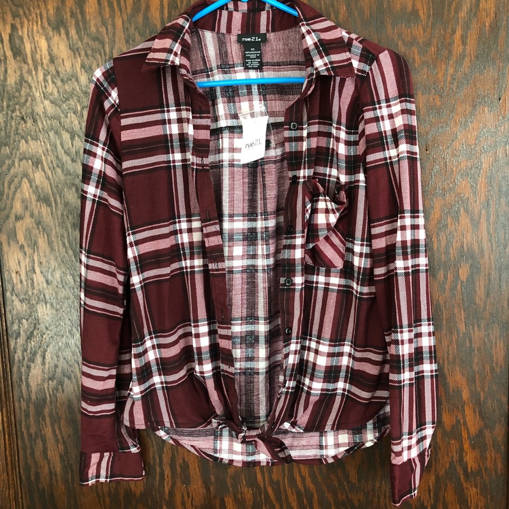 Tie-front blouse